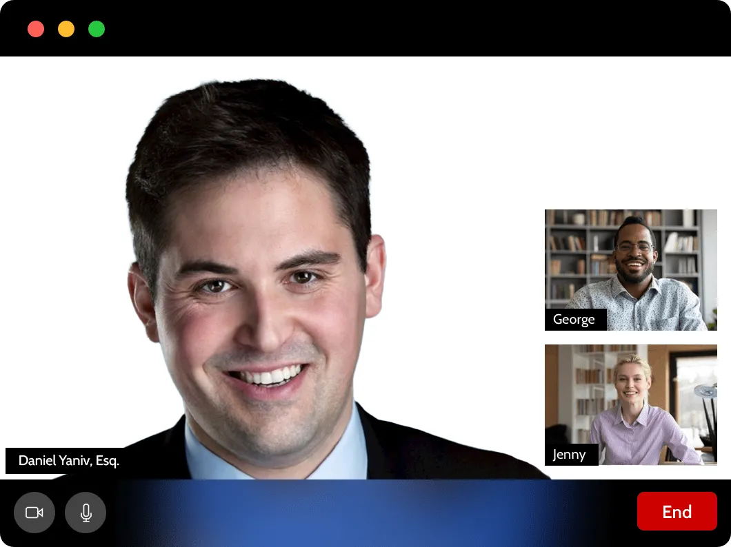 Daniel Yaniv, Esq. on a video consultation